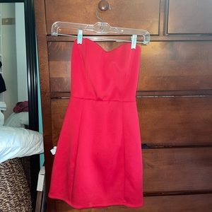NBD red mini dress.